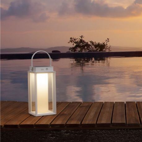 Lampi decorative si solare - Lampa LED solara portabila iluminat exterior decorativ VERHAAL alba