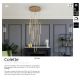 Candelabre, Lustre - Lustra LED suspendata design ultra-modern Colette 9L auriu roze
