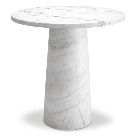 Masute Living - Masuta laterala din marmura alba design elegant LUX Terry