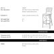 Scaune Bar - Scaun de bar din ratan design LUX, Colony alb