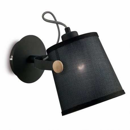 Aplice, corpuri de iluminat pentru pereti - Aplica de perete design modern NORDICA neagra