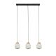 Pendule, Lustre suspendate - Lustra cu 3 pendule din lemn si sticla Ella