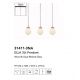 Pendule, Lustre suspendate - Lustra cu 3 pendule din lemn si sticla Ella