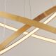 Pendule, Lustre suspendate - Lustra moderna cu 2 inele LED din bambus X Eternity