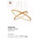 Pendule, Lustre suspendate - Lustra moderna cu 2 inele LED din bambus X Eternity