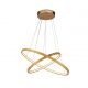 Pendule, Lustre suspendate - Lustra moderna cu 2 inele LED din bambus X Eternity