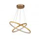 Pendule, Lustre suspendate - Lustra moderna cu 2 inele LED din bambus X Eternity