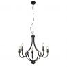 Candelabru cu 5 brate design rustic Lodge negru