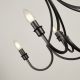 Candelabre, Lustre - Candelabru cu 5 brate design rustic Lodge negru