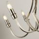 Candelabre, Lustre - Candelabru cu 8 brate design vintage Lodge argintiu satinat