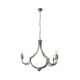 Candelabre, Lustre - Candelabru cu 8 brate design vintage Lodge argintiu satinat