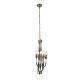 Candelabre, Lustre - Candelabru cu 8 brate design vintage Lodge argintiu satinat