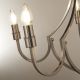 Candelabre, Lustre - Candelabru cu 5 brate design vintage Lodge argintiu satinat