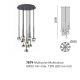 Pendule, Lustre suspendate - Lustra suspendata design modern TONIC 14L multicolor