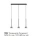 Pendule, Lustre suspendate - Lustra suspendata design modern TONIC 3L transparent
