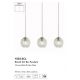 Pendule, Lustre suspendate - Lustra cu 3 pendule din sticla transparenta Balls
