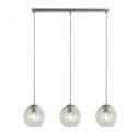 Lustra cu 3 pendule din sticla transparenta Balls