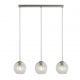 Lustra cu 3 pendule din sticla transparenta Balls