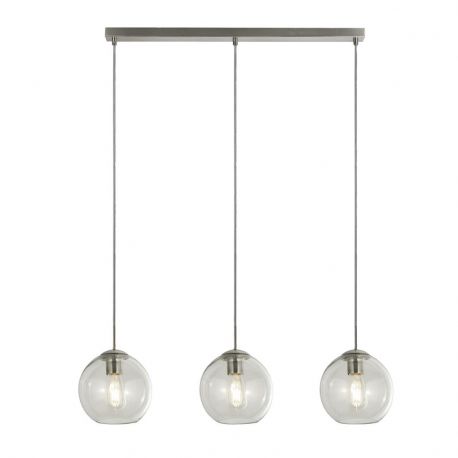 Pendule, Lustre suspendate - Lustra cu 3 pendule din sticla transparenta Balls