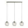 Lustra cu 3 pendule din sticla transparenta Balls