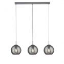 Lustra cu 3 pendule din sticla fumurie Balls