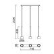 Pendule, Lustre suspendate - Lustra suspendata design modern TONIC 3L bronz