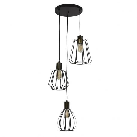 Pendule, Lustre suspendate - Lustra cu 3 pendule design industrial X Senator