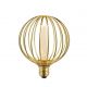 Becuri E27 - Bec decorativ E27 LED dimabil, metalic Globe Lamp auriu