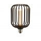 Becuri E27 - Bec decorativ E27 LED dimabil, metalic Drum Lamp negru
