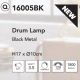 Becuri E27 - Bec decorativ E27 LED dimabil, metalic Drum Lamp negru