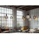 Becuri E27 - Bec decorativ E27 LED dimabil, metalic Drum Lamp auriu