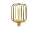 Bec decorativ E27 LED dimabil, metalic Drum Lamp auriu