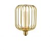 Bec decorativ E27 LED dimabil, metalic Drum Lamp auriu