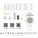 Lustre cu ventilator - Lustra LED Smart cu Ventilator si telecomanda ALISIO negru