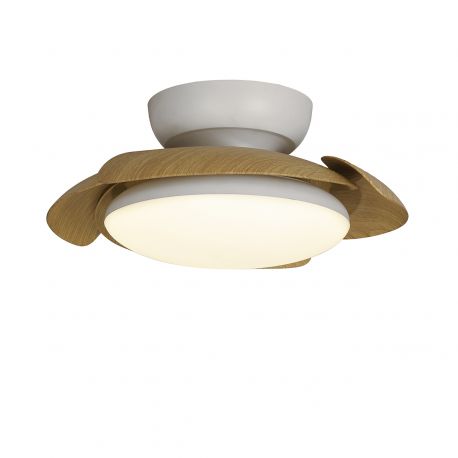 Lustre cu ventilator - Lustra LED cu Ventilator si telecomanda ALOHA lemn/alb