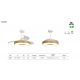 Lustre cu ventilator - Lustra LED cu Ventilator si telecomanda COIN lemn/alb