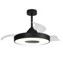 Lustra LED cu Ventilator si telecomanda COIN negru