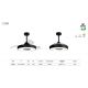 Lustre cu ventilator - Lustra LED cu Ventilator si telecomanda COIN negru