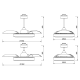 Lustre cu ventilator - Lustra LED cu Ventilator si telecomanda COIN negru