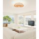 Lustre cu ventilator - Lustra LED Smart cu Ventilator si telecomanda HIMALAYA lemn