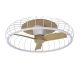 Lustre cu ventilator - Lustra LED Smart cu Ventilator si telecomanda NATURE alb/fag