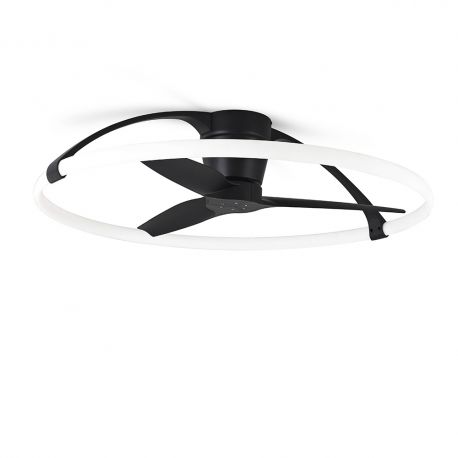 Lustre cu ventilator - Lustra LED Smart cu Ventilator si telecomanda NEPAL negru