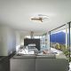 Lustre cu ventilator - Lustra LED Smart cu Ventilator si telecomanda NEPAL nuc/argintiu
