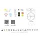 Lustre cu ventilator - Lustra LED Smart cu Ventilator si telecomanda NEPAL nuc/argintiu
