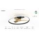 Lustre cu ventilator - Lustra LED cu Ventilator si telecomanda OCEAN negru/lemn
