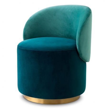 Fotolii - Fotoliu pivotant modern design LUX Chair Greer, Savona sea green, turquoise