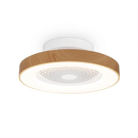 Lustre cu ventilator - Lustra LED cu Ventilator si telecomanda Mini TIBET lemn/alb