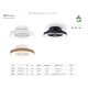 Lustre cu ventilator - Lustra LED cu Ventilator si telecomanda Mini TIBET lemn/alb