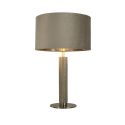 Veioza/Lampa de masa design decorativ London argintiu/taupe