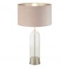 Veioza/Lampa de masa design decorativ Oxford nickel/roz